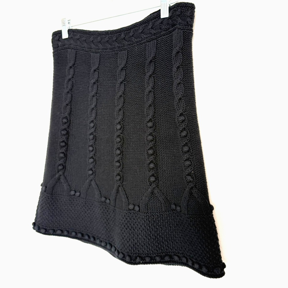 Cynthia Steffe Black Knit Skirt Size S/P Cashmere Cotton